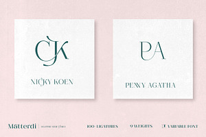 Matterdi Hi-fashion Ligature Font