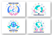 10 World Religion Day Illustration, a Person Illustration by denayunebgt (Thumbnail 3 of 4)