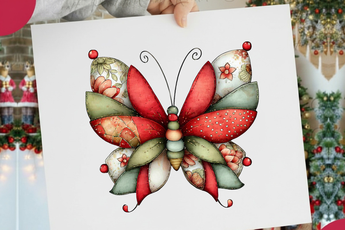 Whimsical Spring Butterfly Clipart, an Illustration by designcity5 (Photo 5 of 5)