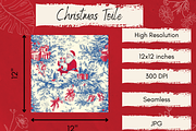 Christmas Toile Chinoiserie Pattern, a Pattern Graphic by Paper & Pattern Studio (Thumbnail 4 of 9)