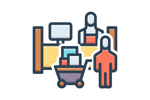 Buying shopping color icon, a Duotone Icon by Creative priyanka