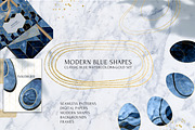 MODERN BLUE SHAPES Watercolor Set, an Object Graphic by Cat In Colour (Thumbnail 1 of 10)