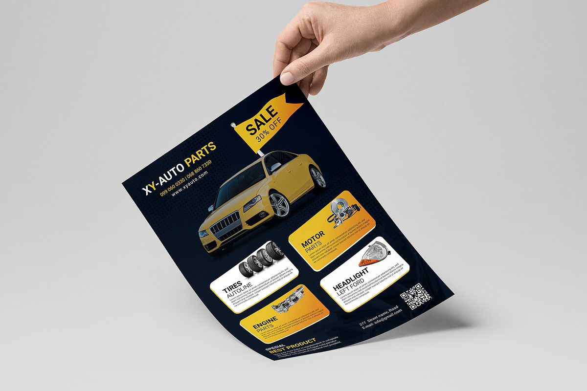 Auto Parts Flyer, a Flyer Template by ideaz_sabbir (Photo 4 of 7)
