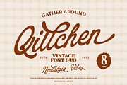 Qittchen - Handcrafted Vintage Font, a Handwritten Font by Nollev (Thumbnail 1 of 9)