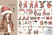 Cute Vintage Christmas, a Decorative Illustration by Estudio 812 (Thumbnail 3 of 9)