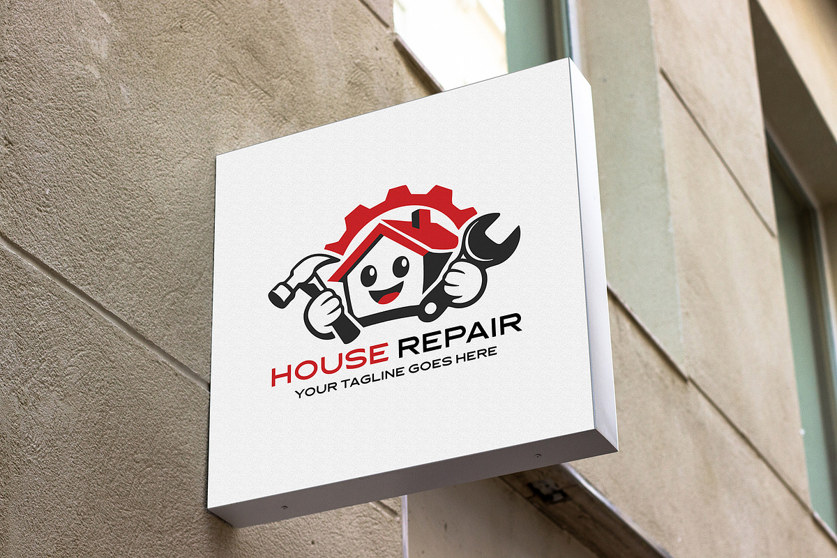 Modern House Repair Logo Template, a Branding & Logo Template by YUDesignStore (Photo 8 of 9)