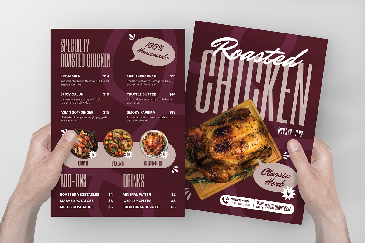 Roasted Chicken Menu, a Flyer Template by Annora Studio (Photo 4 of 6)