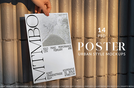 Urban Poster Mockups, an Advertising Mockup by Dikarte.Store