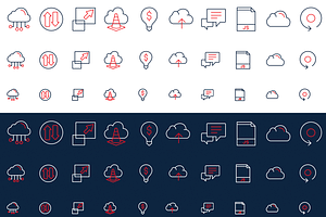 Icons Pack (1290 items), an Outline Icon by Oleksandr Filiuk