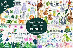 50% OFF Jungle Animals & Dinosaurs