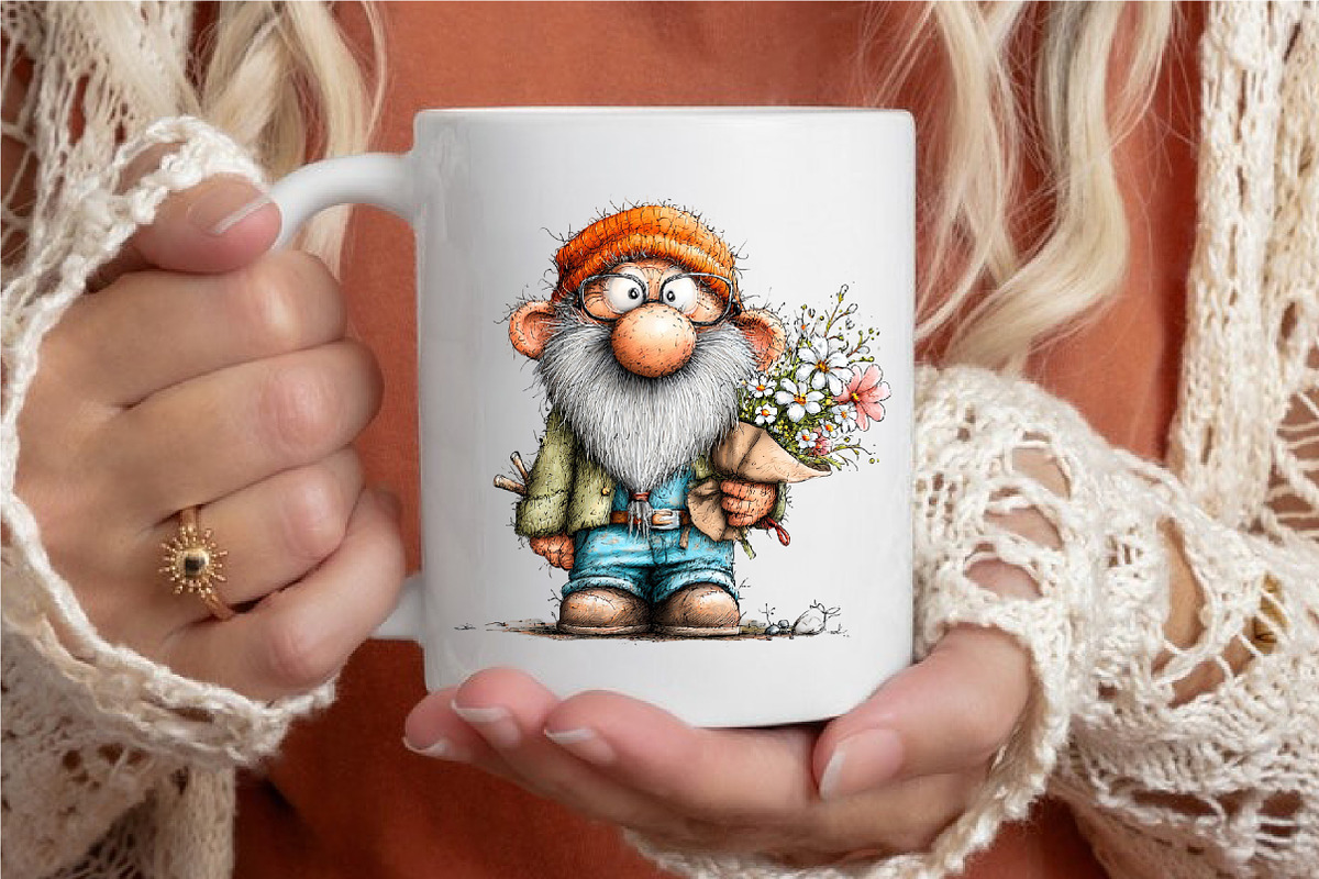 Whimsical Spring Elderly Man Clipart, an Illustration by designcity5 (Photo 4 of 5)