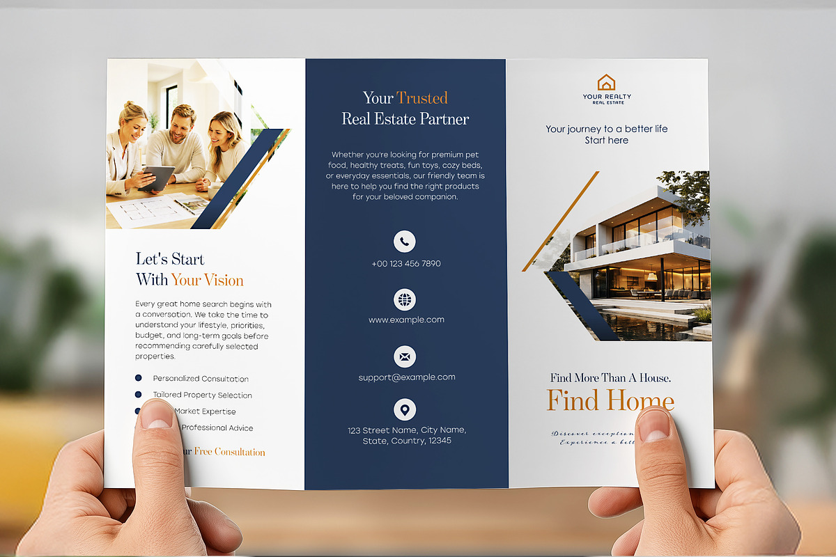 Real Estate Trifold Brochure, a Brochure Template by WheelieMonkey (Photo 2 of 3)
