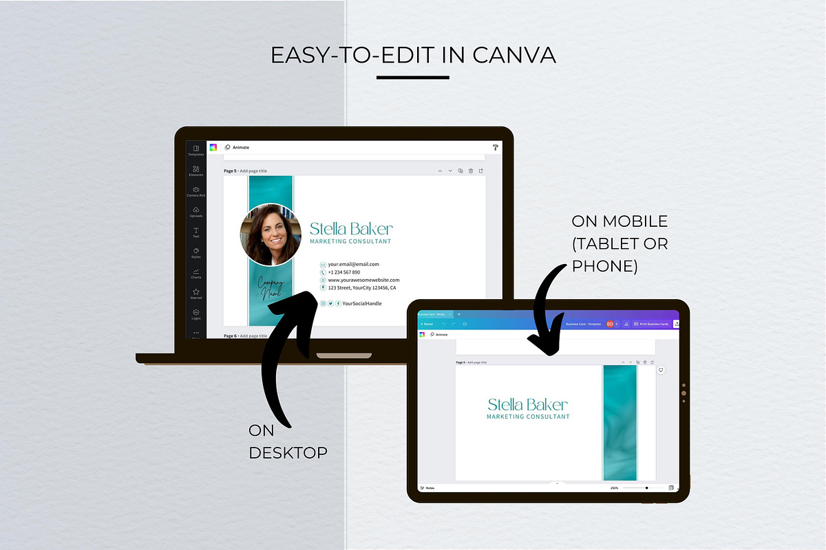 Business Card Canva Template preview 6
