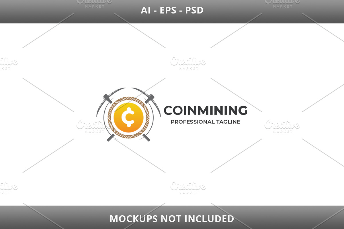 Coin Mining Logo, a Branding & Logo Template by Design_Planet ...