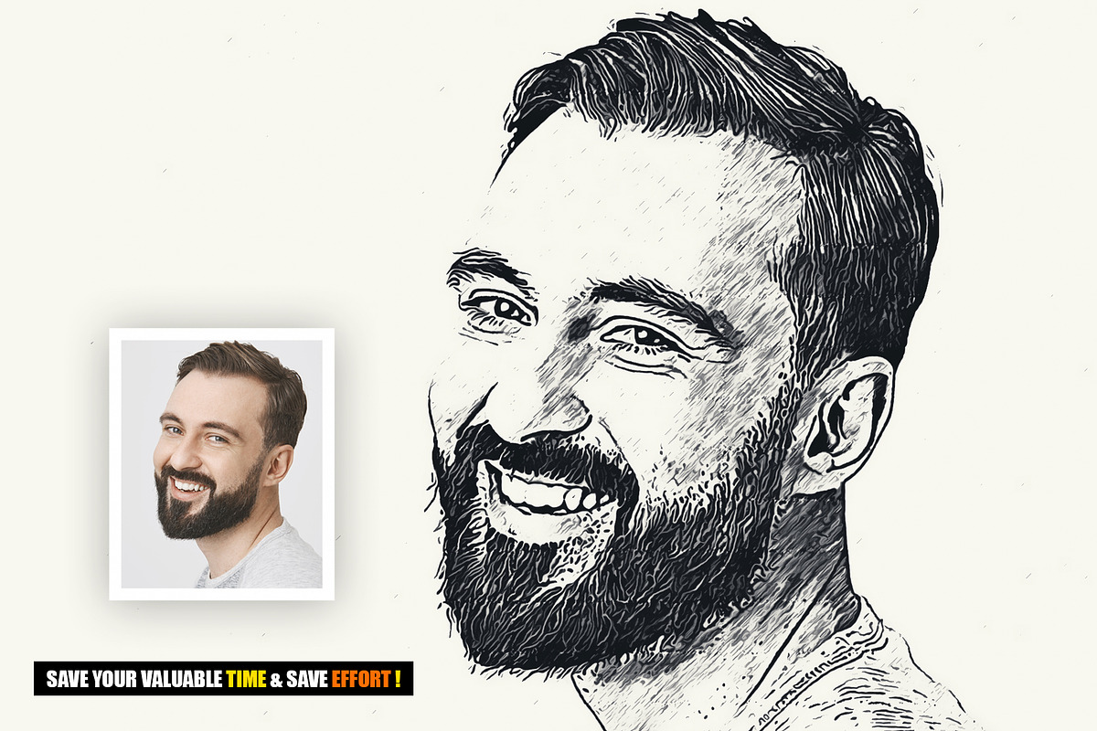 Oily Vector Scratch Photo Effect, an Action Add-On by DesignCave