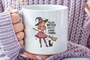 Pinup Witch Sublimation PNG, an Illustration by CraftArtStudio (Thumbnail 2 of 4)