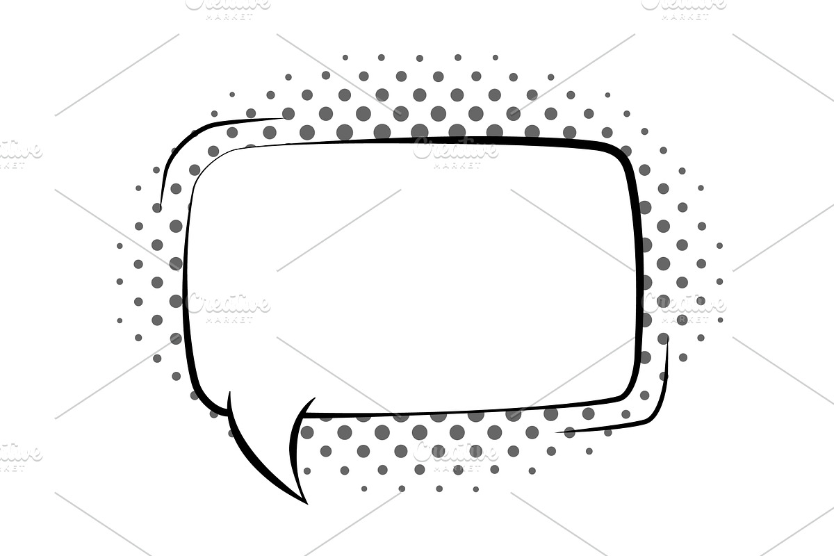 Comics book speech bubble, an Illustration by Things for designers