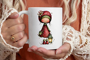 Quirky Daisy Girl Clip Art, an Illustration by designcity5 (Thumbnail 5 of 5)