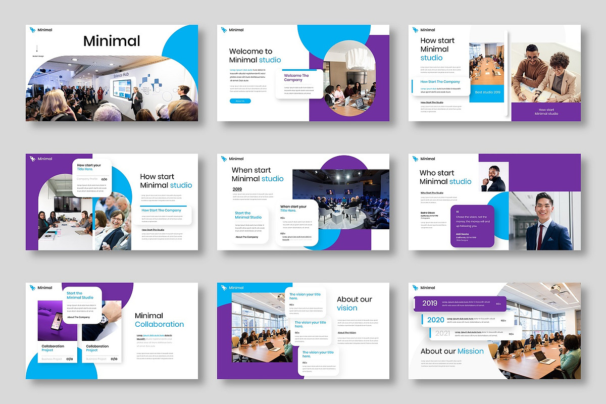 Minimal - Business Google Slide Temp, a Presentation Template by Dens Creative Studio (Photo 1 of 5)