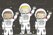 The Astronaut & Friends clipart set, an Illustration by Kumame (Thumbnail 2 of 5)