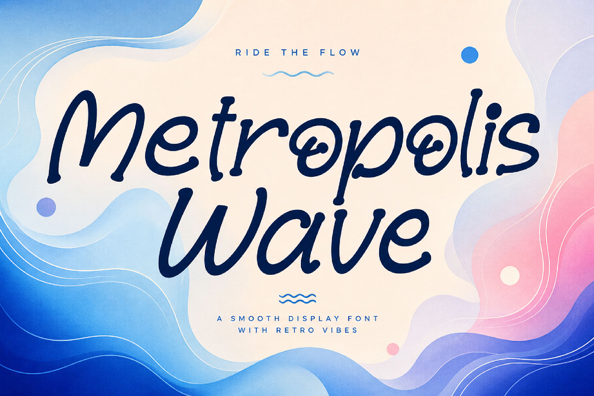 Metropolis Wave, a Handwritten Font by Wow Magic (Photo 3 of 4)