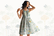 Soft Tropical Trees Seamless Pattern, a Pattern Graphic by StudioGlouna (Thumbnail 2 of 5)