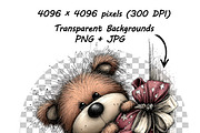 21 Teddy Bear Birthday Party Clipart, a Graphic by one-touch (Thumbnail 10 of 18)