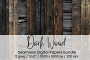 Dark Wood Seamless, an Illustration by Mashimara (Thumbnail 1 of 4)