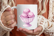 Watercolor Ice Cream Cart Clipart, a Seasonal Illustration by designcity5 (Thumbnail 5 of 5)