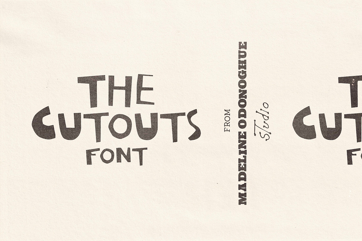 The Cutouts - Collage Display Font, a Handwritten Font by Madeline ODonoghue Design (Photo 1 of 9)
