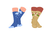 Bare female feet + legs in socks set, a Person Illustration by PaperTrident (Thumbnail 3 of 5)