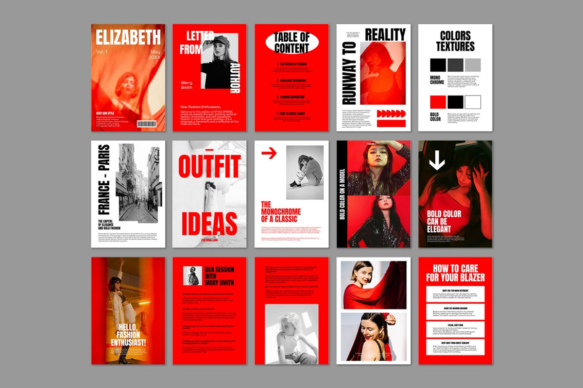 Red Bold Magazine Fashion E-Magazine, a Templates & Theme by graphicook (Photo 4 of 5)