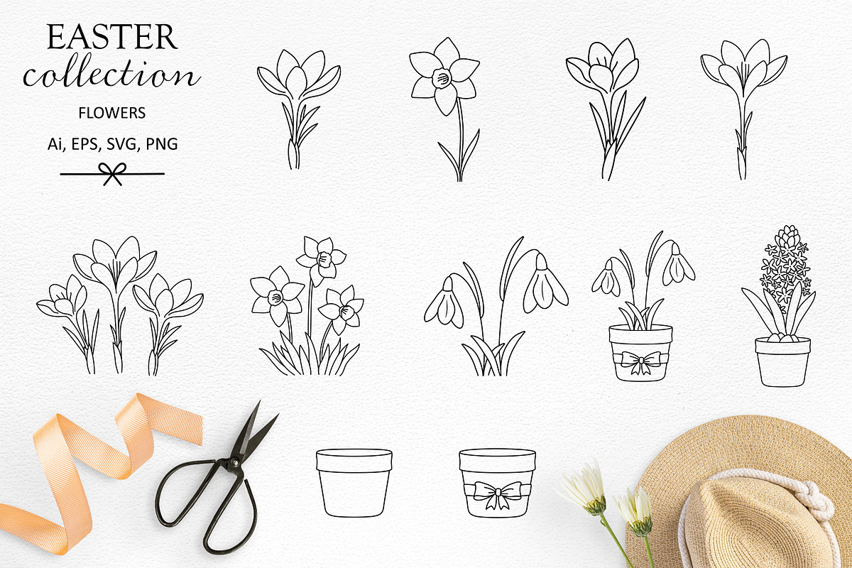 Easter Spring Illustration Set, an Object Graphic by NatalieArtShop (Photo 3 of 6)