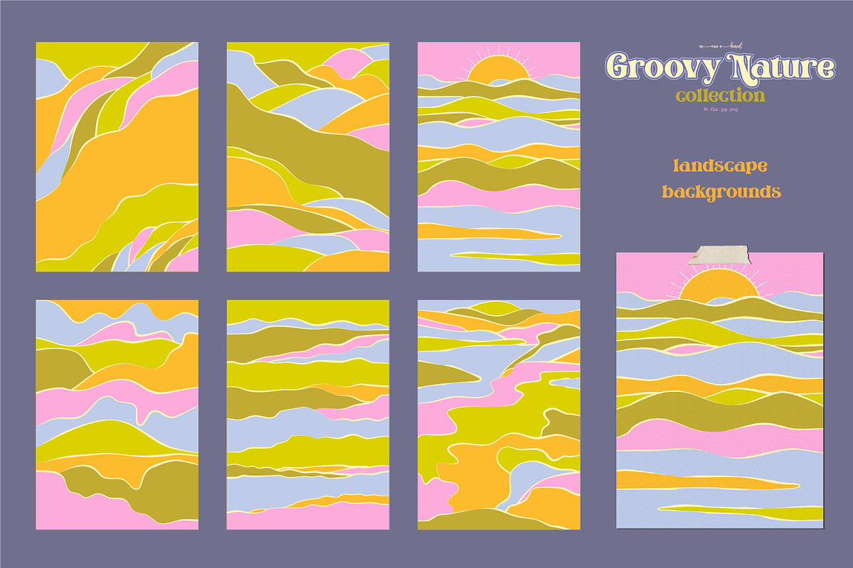Groovy nature collection, an Illustration by Mona Ahmed (Photo 5 of 7)