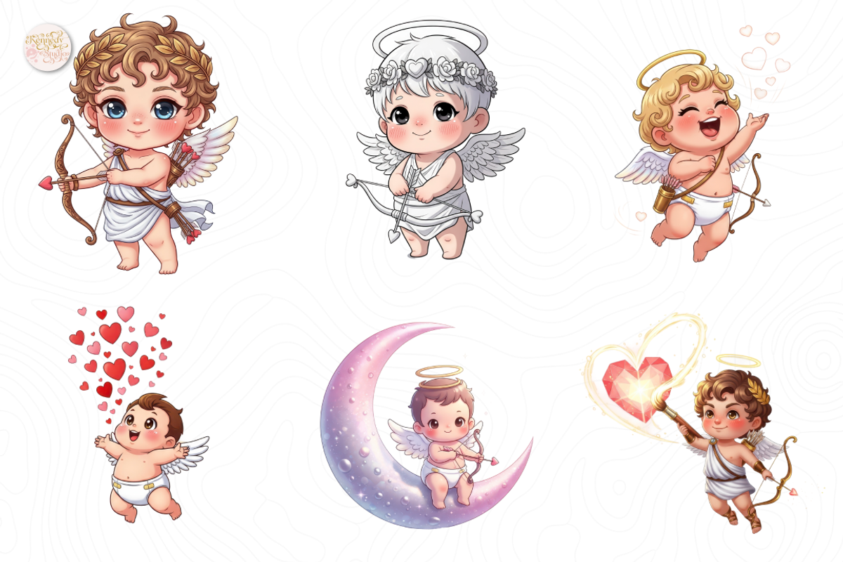 Valentine Chibi Cupid PNG Clipart, a Person Illustration by KennedyStudio (Photo 3 of 5)