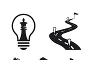 Five business strategy logo designs, a Person Illustration by LogosDen (Thumbnail 3 of 3)