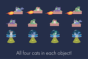 Planet Meow - 40 Alien Cat Elements, an Illustration by Hunt Family Design (Thumbnail 3 of 5)