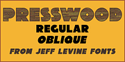 Presswood JNL, a Sans Serif Font by Jeff Levine Fonts (Thumbnail 1 of 5)