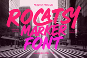 Rocatsy Marker Font Brush Typeface, a Handwritten Font by Maulana Creative (Thumbnail 1 of 7)