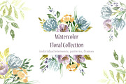 Watercolor Floral Collection, an Illustration by OlgaSerbun (Thumbnail 1 of 8)