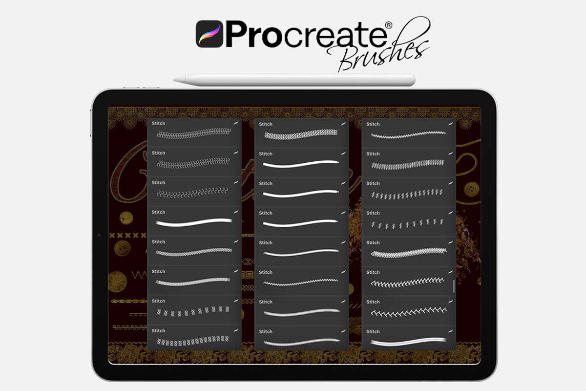 Couture Brushes for Procreate, a Brush Add-On by FaeryDesign (Photo 3 of 19)