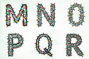 Christmas Lights Alphabet Clipart, an Illustration by Creative Art (Thumbnail 10 of 10)