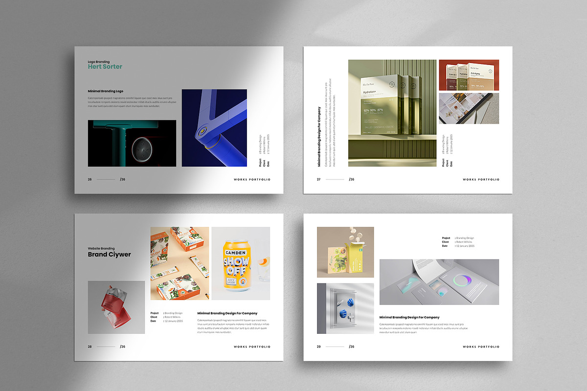 Works / Design Portfolio Template, a Brochure Template by TemplateFolio-Shop (Photo 13 of 20)