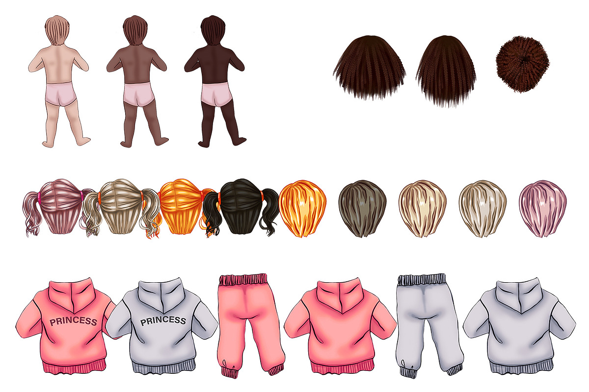 Family Clip Art, Custom Family, a Person Illustration by ElenazlataArt (Photo 6 of 10)