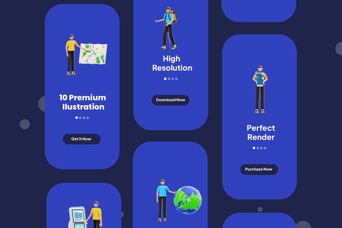 Solo Trip 3D Illustration Pack, a Person Illustration by novia99design (Photo 3 of 6)