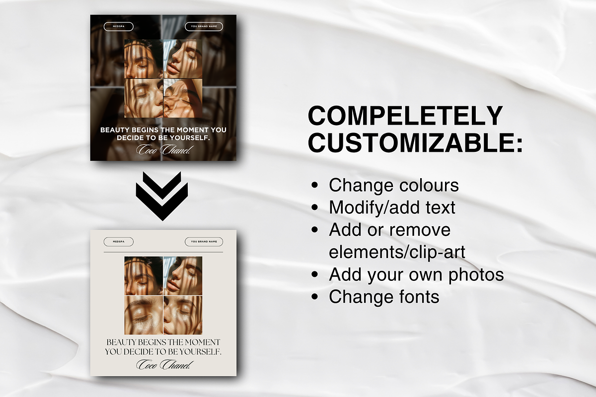 180 Medspa Social Media Templates, a Social Media Template by DesignsbyMariaStudio (Photo 4 of 10)