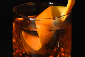 classi Negroni cocktail with orange, a Food & Drink Photo by Apolonia