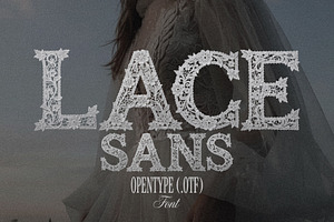 Lace Sans - Elegant Wedding Font, a Symbol Font by AndrewPixelType