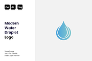 Modern Water Droplet Logo, a Branding & Logo Template by Luxury Logos (Thumbnail 1 of 4)
