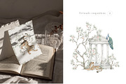 Chinoiserie Watercolor Wild Nature, a Decorative Illustration by Kreker Kate (Thumbnail 7 of 12)